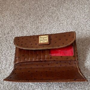 Dooney & Bourke Tan Ostrich Leather Wallet